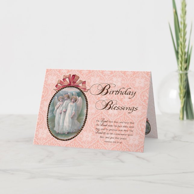 Victorian Birthday Blessings Card (Front)
