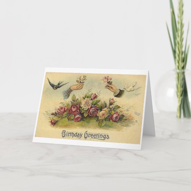 Victorian Birthday Greeting Card (Front)