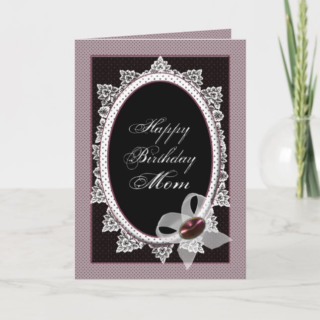Victorian Birthday, Mum, Old Fashion Card (Front)