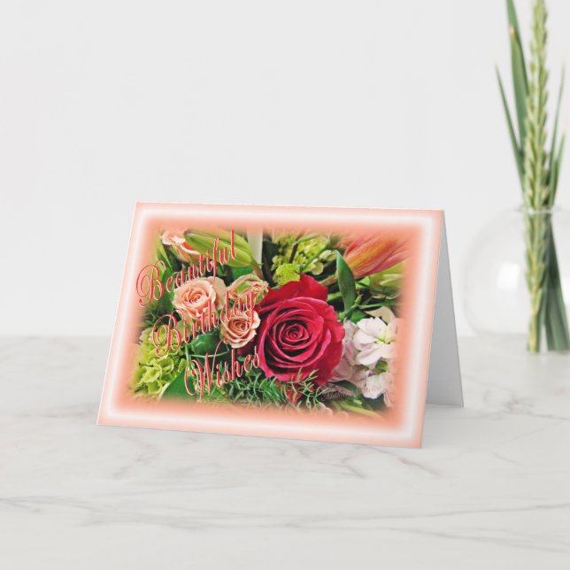 Victorian Birthday Wishes Card (Front)