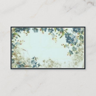 Victorian Blue Floral Business Card Template