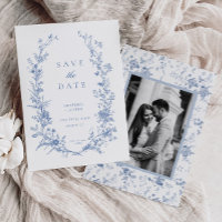 Victorian Blue Floral Dusty Blue Wedding