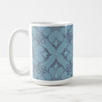 Victorian Blue Flower Lattice Design Style