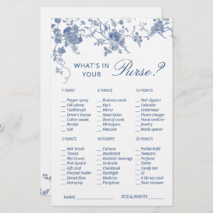 Victorian Blue French Garden Bridal Shower Game