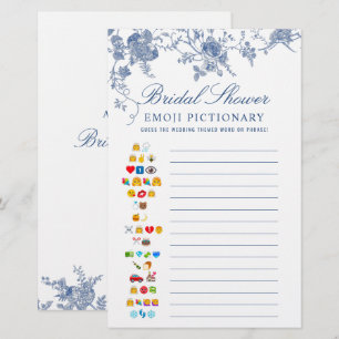 Victorian Blue French Garden Bridal Shower Game