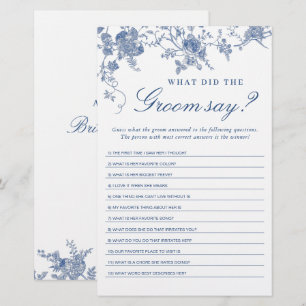 Victorian Blue French Garden Bridal Shower Game