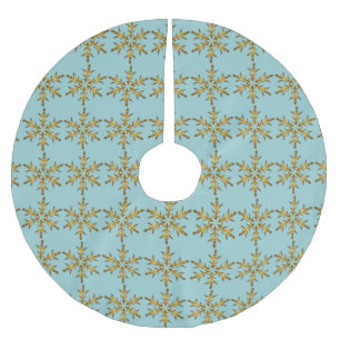 Victorian Blue Snowflake Tree Skirt