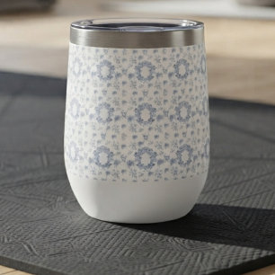Victorian Blue Toile Repeating Pattern