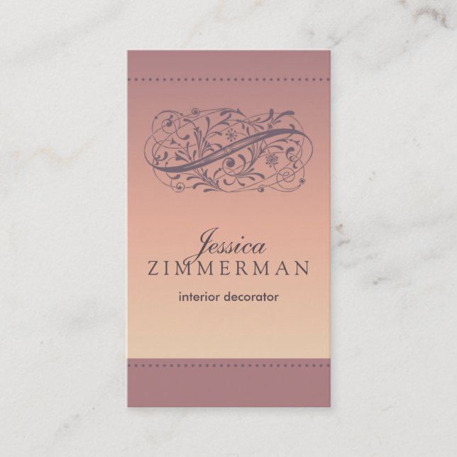 Victorian Blush Business Card (Front)