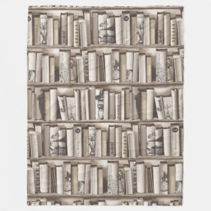 victorian books fleece blanket