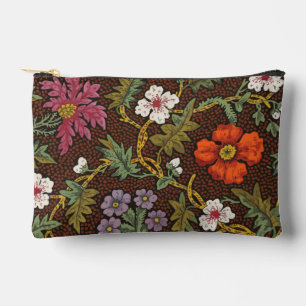 Victorian Botanical Drawing Floral Accessory Pouch