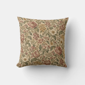 Victorian Botanical Floral Cushion