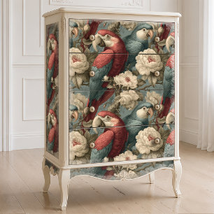 Victorian Botanical Macaw Parrot Craft Decoupage Tissue Paper