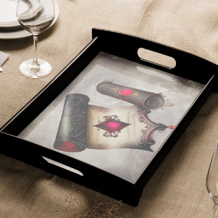 Victorian Boudoir Antique Magic Scroll with Gems Tissue Paper