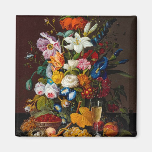 Victorian Bouquet, 1850-1855 by Severin Roesen  Magnet (Front)