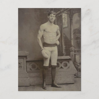 Victorian Boxing Boy Postcard