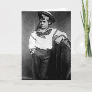 Victorian Boy Holiday Card