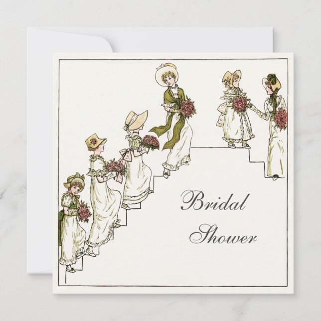 Victorian Bride and Bridesmaids Bridal Shower Invitation (Front)