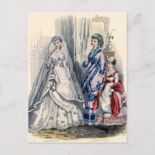 "Victorian Bride and Maids of Honour" Postcard