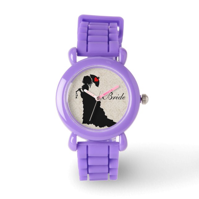Victorian Bride - Red Glitter Watch (Front)