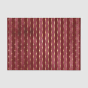 Victorian Burgundy and Gold Stripe Tissue Paper