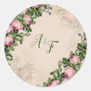 Victorian Bush Garden Classic Round Sticker