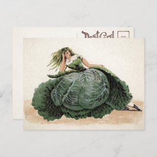 Victorian Cabbage Girl Postcard