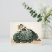 Victorian Cabbage Girl Postcard  (Standing Front)