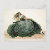 Victorian Cabbage Girl Postcard  (Front)