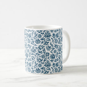 Victorian Calico 2, Blue Coffee Mug