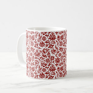 Victorian Calico 2, Red Coffee Mug