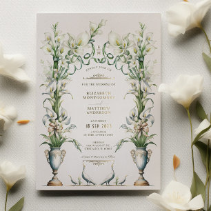Victorian Calla Lily Elegance Wedding Invitation