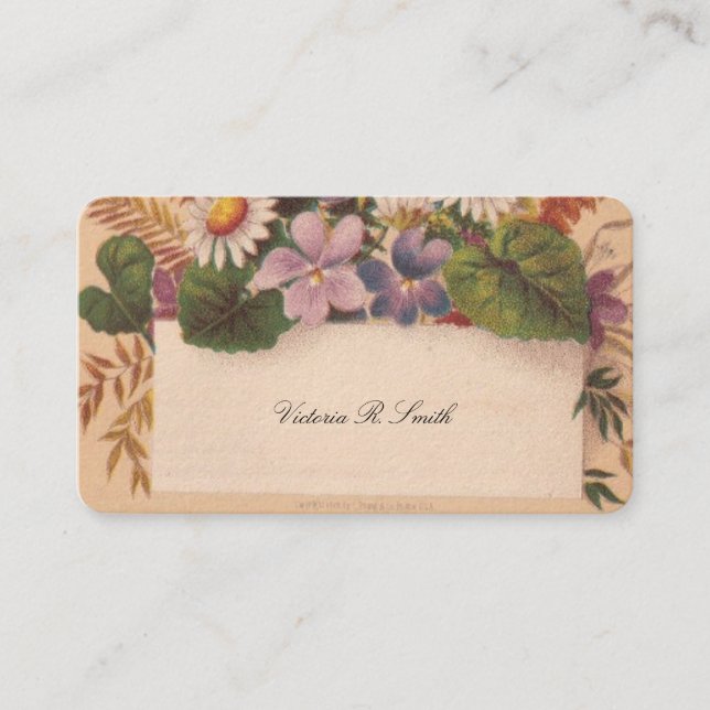 Victorian Calling Card - Floral (Front)