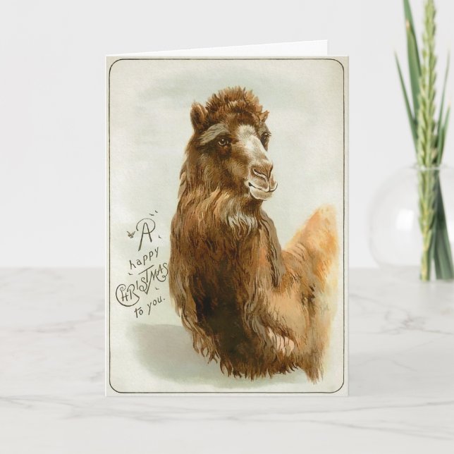 Victorian Camel Christmas Card  (Front)