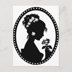 Victorian Cameo Silhouette Postcard