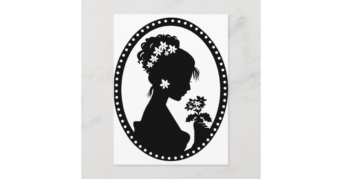 victorian woman cameo silhouette