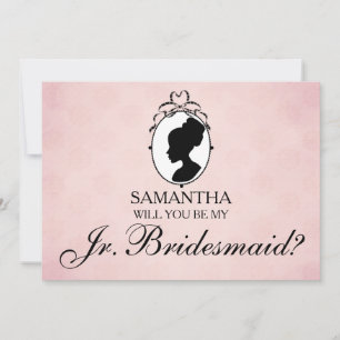 Victorian Cameo Will You Be My Jr. Bridesmaid Invitation