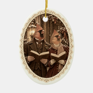 Victorian Cardinal Carolers Christmas Ornament
