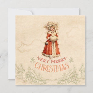 VIctorian Caroler Christmas Holiday Card