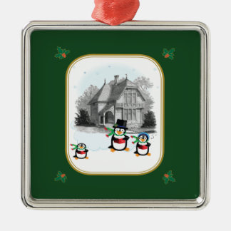 Victorian Caroling Penguins Ornament