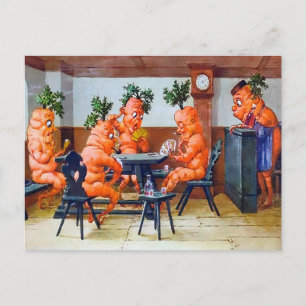 Victorian Carrot Card Game Postcard