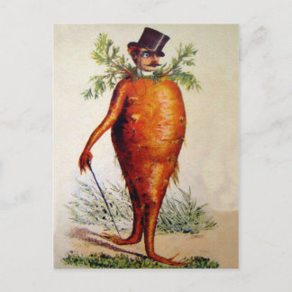 Victorian Carrot Man Postcard