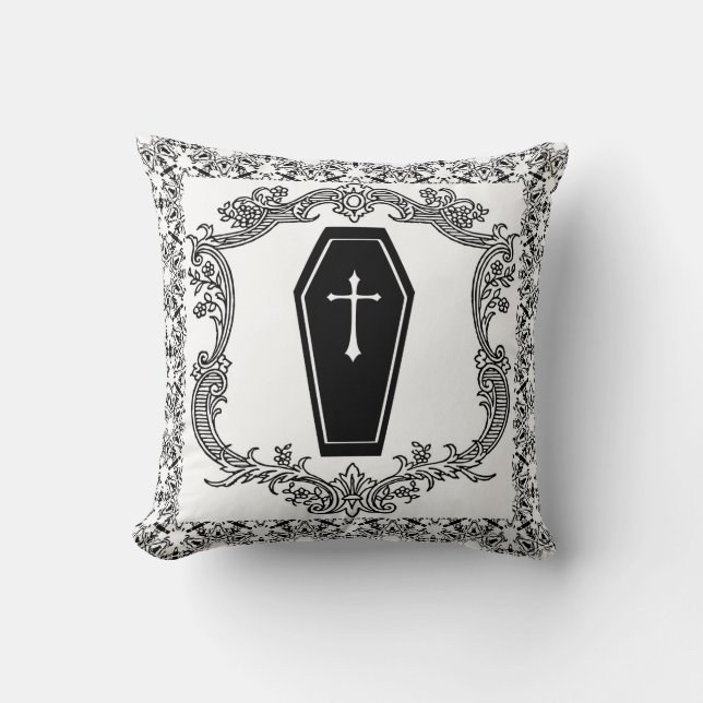 Victorian Casket Accent Pillow (Front)