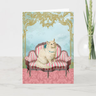 Victorian Cat Card
