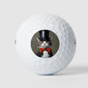 Victorian Cat Golf Balls