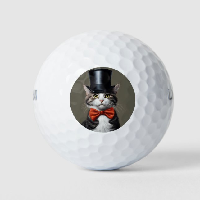 Victorian Cat Golf Balls (Front)