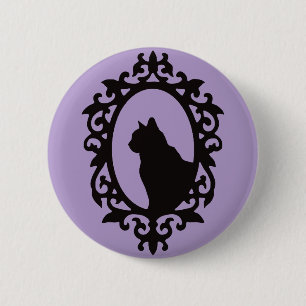 Victorian Cat Gothic 6 Cm Round Badge