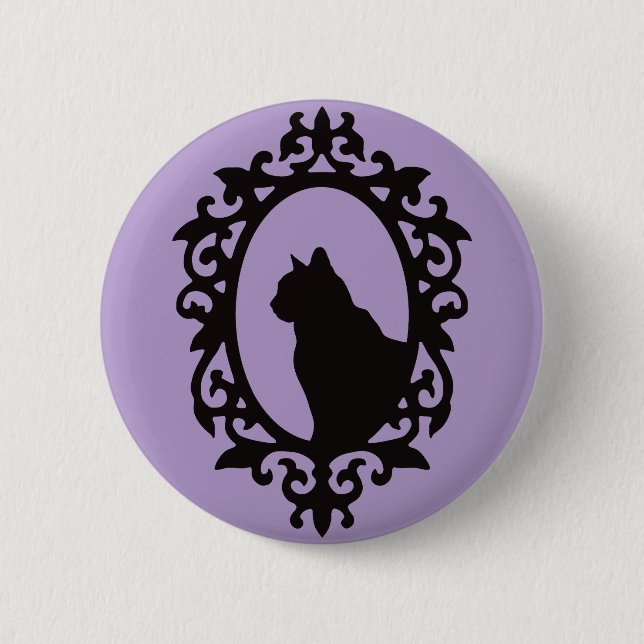Victorian Cat Gothic 6 Cm Round Badge (Front)
