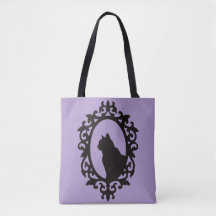Victorian Cat Gothic Tote Bag