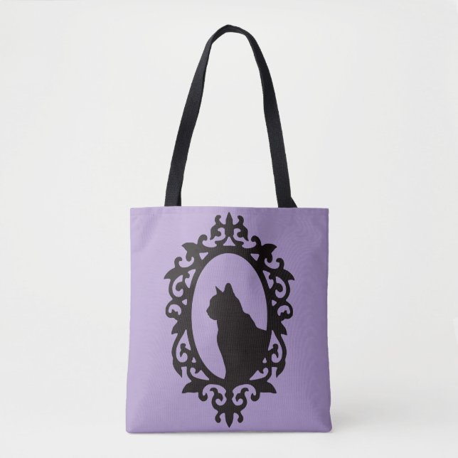 Victorian Cat Gothic Tote Bag (Front)
